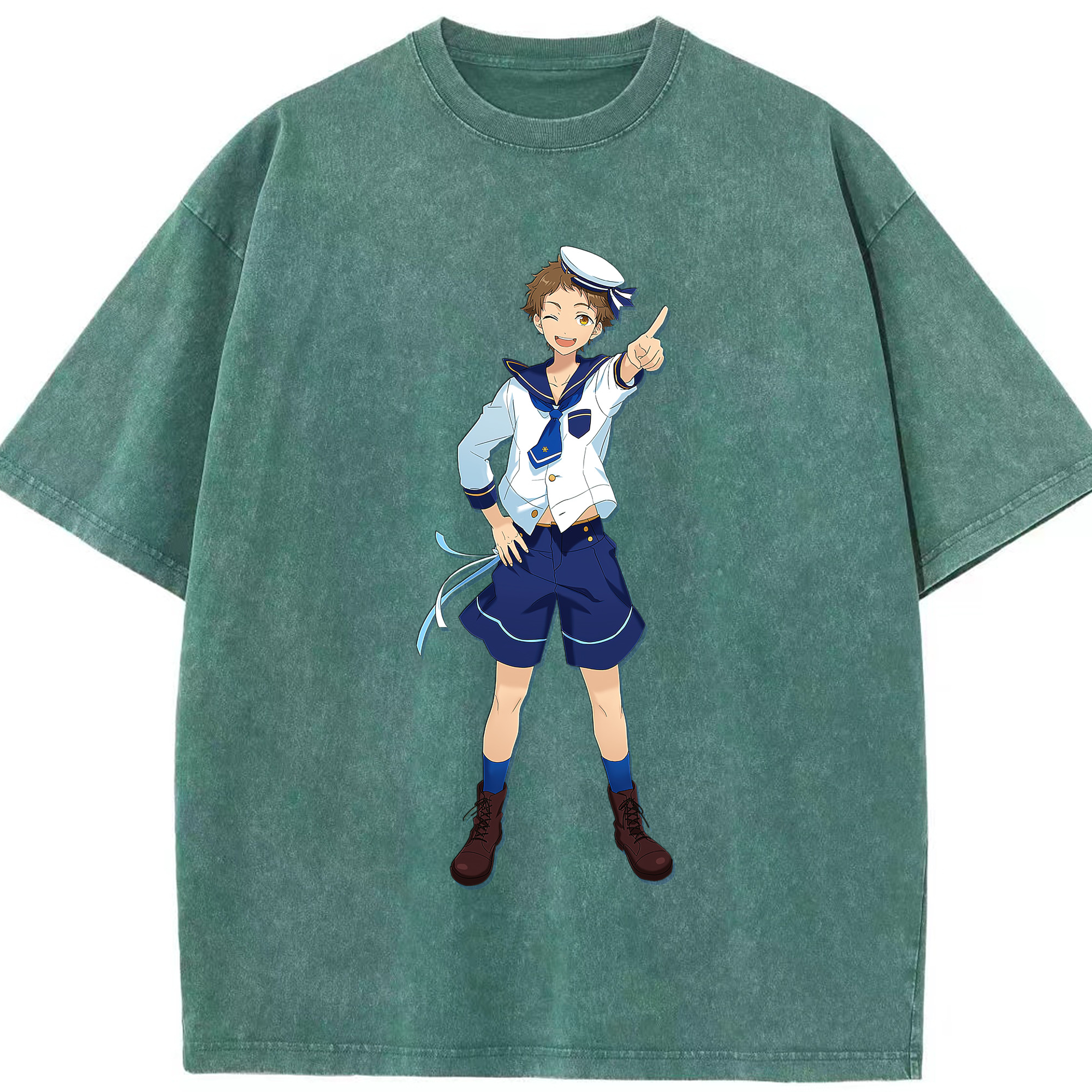 （画像用） あんさんぶるスターズ! Ensemble Stars 綿100% ヴィンテージ風 半袖Tシャツ（フロントプリント）